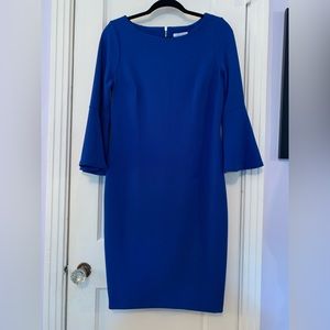 Royal Blue Calvin Klein dress.